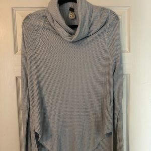 Free people baby blue turtle neck sweater
